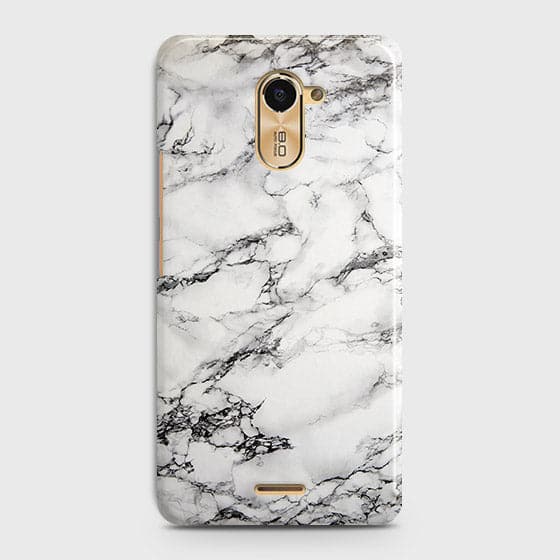 Infinix Hot 4 / Hot 4 Pro Cover - Matte Finish - Trendy Mysterious White Marble Printed Hard Case with Life Time Colors Guarantee