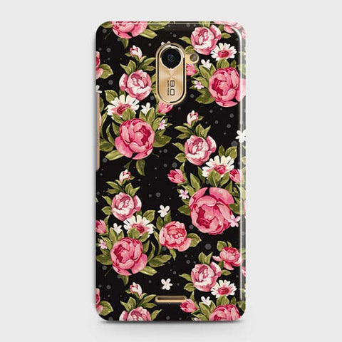 Infinix Hot 4 / Hot 4 Pro Cover - Trendy Pink Rose Vintage Flowers Printed Hard Case with Life Time Colors Guarantee