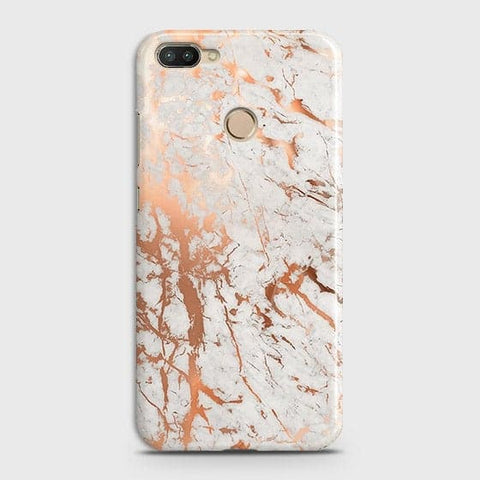Infinix Hot 6 Pro Cover - In Chic Rose Gold Chrome Style Printed Hard Case with Life Time Colors Guarantee