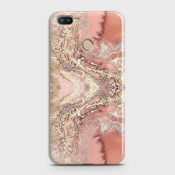 Infinix Hot 6 Pro Cover - Trendy Chic Rose Gold Marble Printed Hard Case with Life Time Colors Guarantee