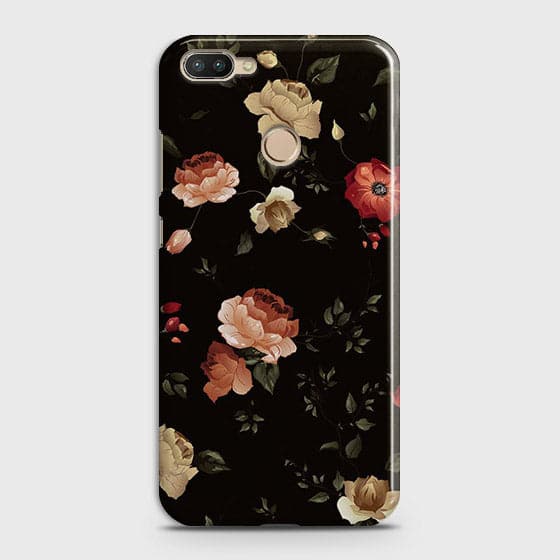 Infinix Hot 6 Pro Cover - Matte Finish - Dark Rose Vintage Flowers Printed Hard Case with Life Time Colors Guarantee