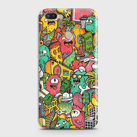 Infinix Hot 6 Pro Cover - Matte Finish - Candy Colors Trendy Sticker Collage Printed Hard Case with Life Time Colors Guarantee