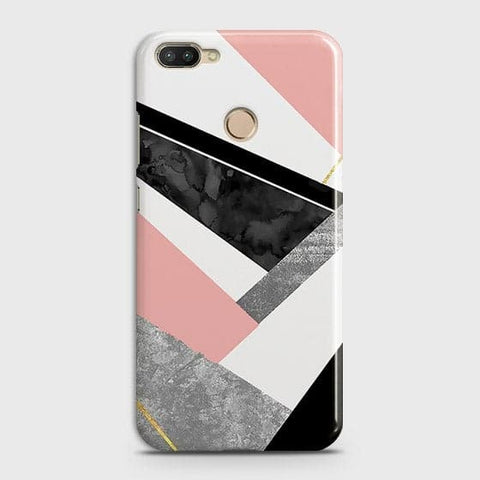 Infinix Hot 6 Pro Cover - Matte Finish - Geometric Luxe Marble Trendy Printed Hard Case with Life Time Colors Guarantee