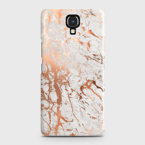 Infinix Note 4 / X572 Cover - In Chic Rose Gold Chrome Style Printed Hard Case with Life Time Colors Guarantee