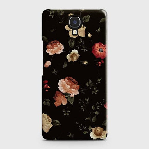 Infinix Note 4 / X572 Cover - Matte Finish - Dark Rose Vintage Flowers Printed Hard Case with Life Time Colors Guarantee