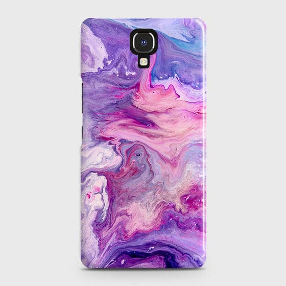 Infinix Note 4 / X572 Cover - Chic Blue Liquid Marble Printed Hard Case with Life Time Colors Guarantee