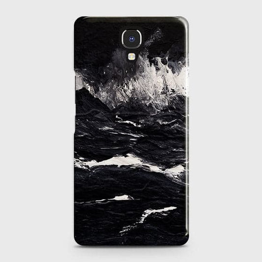 Infinix Note 4 / X572 Cover - Black Ocean Marble Trendy Printed Hard Case with Life Time Colors Guarantee b44