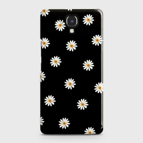 Infinix Note 4 / X572 Cover - Matte Finish - White Bloom Flowers with Black Background Printed Hard Case with Life Time Colors Guarantee