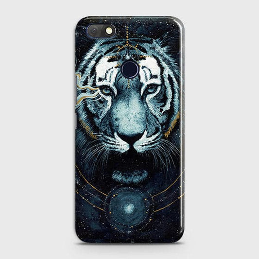 Infinix Note 5 Cover - Vintage Galaxy Tiger Printed Hard Case with Life Time Colors Guarantee