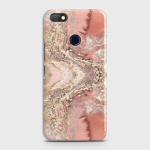 Infinix Note 5 Cover - Trendy Chic Rose Gold Marble Printed Hard Case with Life Time Colors Guarantee