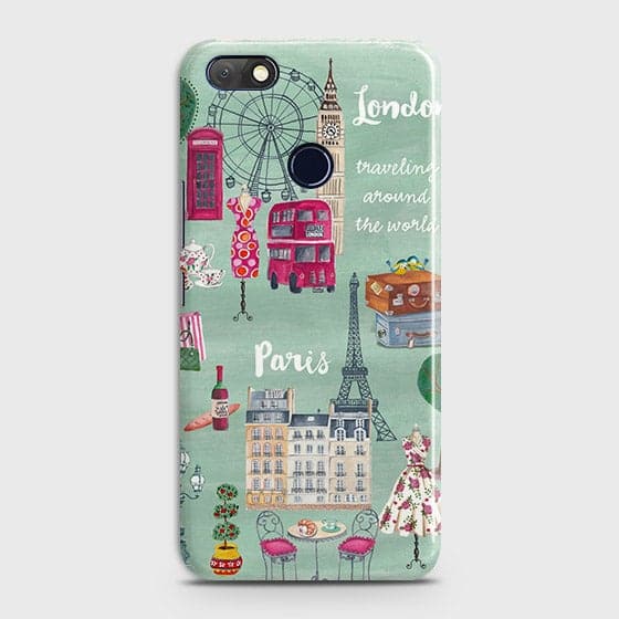 Infinix Note 5 Cover - Matte Finish - London, Paris, New York ModernPrinted Hard Case with Life Time Colors Guarantee