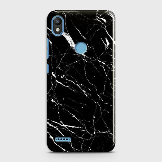 Infinix Smart 2 / X5515 Cover - Trendy Black Marble Printed Hard Case with Life Time Colors Guarantee