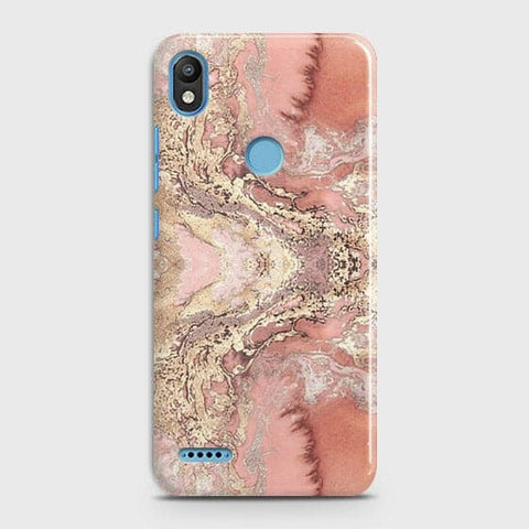 Infinix Smart 2 / X5515 Cover - Trendy Chic Rose Gold Marble Printed Hard Case with Life Time Colors Guarantee