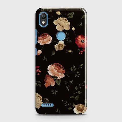 Infinix Smart 2 / X5515 Cover - Matte Finish - Dark Rose Vintage Flowers Printed Hard Case with Life Time Colors Guarantee