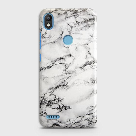 Infinix Smart 2 / X5515 Cover - Matte Finish - Trendy Mysterious White Marble Printed Hard Case with Life Time Colors Guarantee