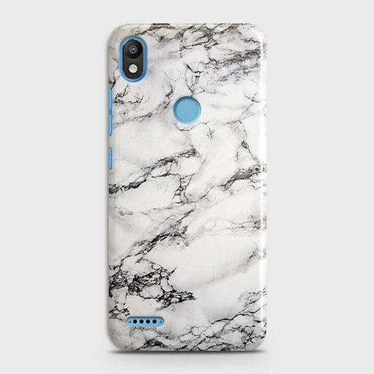 Infinix Smart 2 / X5515 Cover - Matte Finish - Trendy Mysterious White Marble Printed Hard Case with Life Time Colors Guarantee