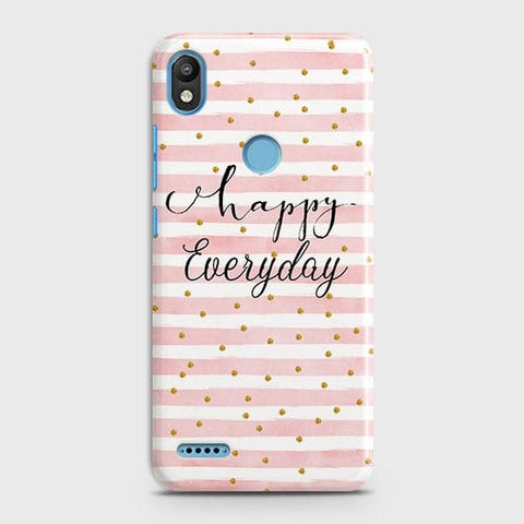 Infinix Smart 2 / X5515 Cover - Trendy Happy Everyday Printed Hard Case with Life Time Colors Guarantee