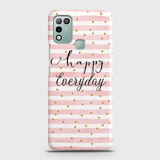 Infinix Hot 10 Play Cover - Trendy Happy Everyday Printed Hard Case with Life Time Colors Guarantee