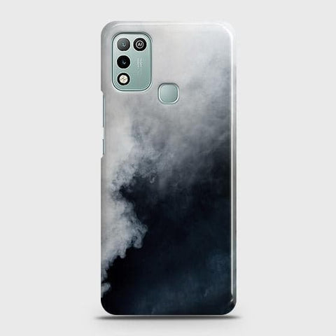 Infinix Hot 10 Play Cover - Matte Finish - Trendy Misty White and Black Marble Printed Hard Case with Life Time Colors Guarantee