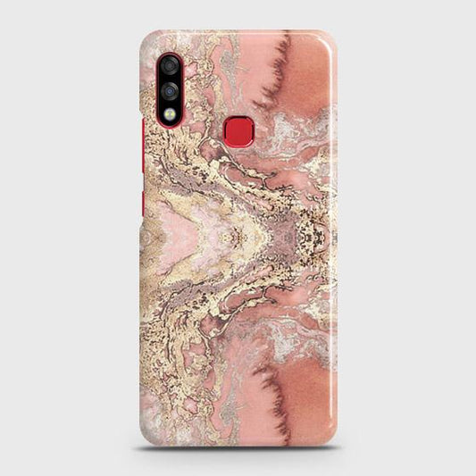 Infinix Hot 7 Pro Cover - Trendy Chic Rose Gold Marble Printed Hard Case with Life Time Colors Guarantee