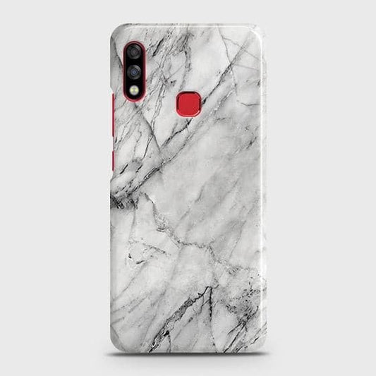 Infinix Hot 7 Pro Cover - Matte Finish - Trendy White Floor Marble Printed Hard Case with Life Time Colors Guarantee - D2