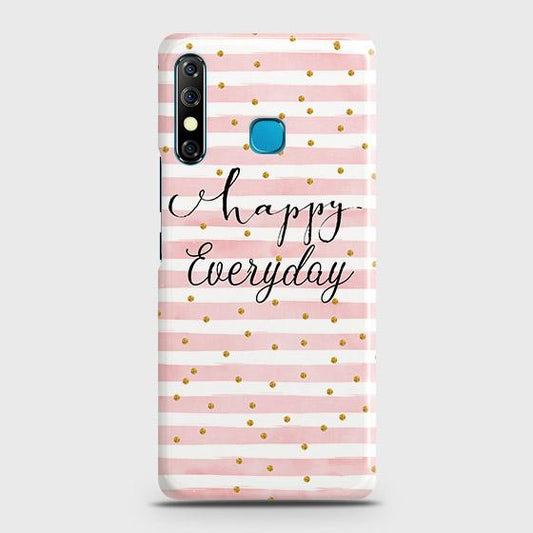 Infinix Hot 8 Lite Cover - Trendy Happy Everyday Printed Hard Case with Life Time Colors Guarantee