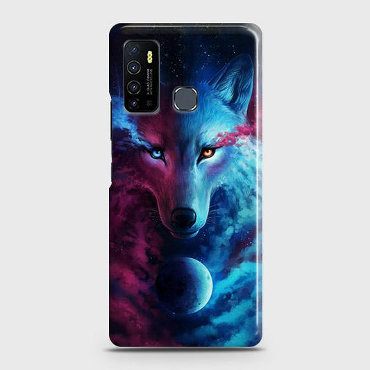 Infinix Hot 9 Pro Cover - Infinity Wolf Trendy Printed Hard Case with Life Time Colors Guarantee