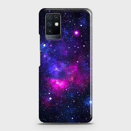 Infinix Note 10 Cover - Dark Galaxy Stars Modern Printed Hard Case with Life Time Colors Guarantee