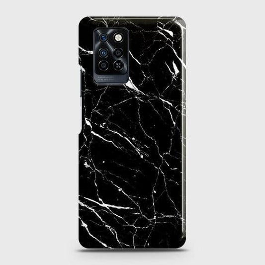 Infinix Note 10 Pro Cover - Trendy Black Marble Printed Hard Case with Life Time Colors Guarante