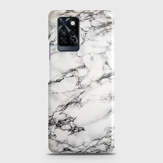 Infinix Note 10 Pro Cover - Matte Finish - Trendy Mysterious White Marble Printed Hard Case with Life Time Colors Guarantee