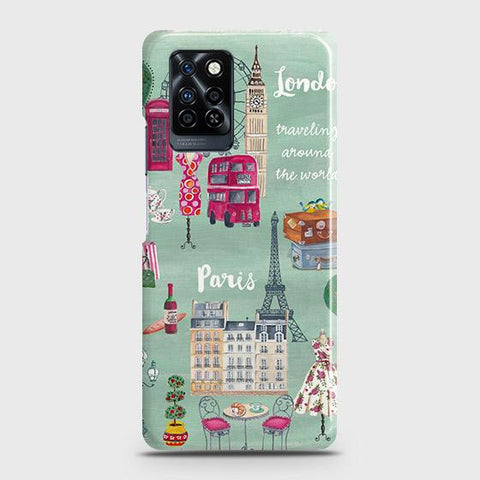 Infinix Note 10 Pro Cover - Matte Finish - London, Paris, New York ModernPrinted Hard Case with Life Time Colors Guarantee