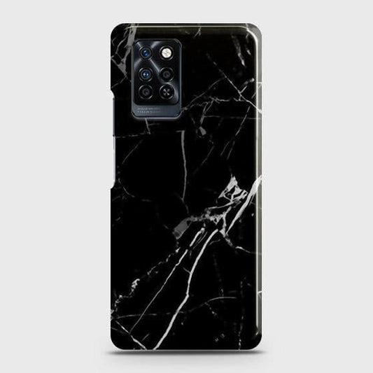 Infinix Note 10 Pro Cover - Black Modern Classic Marble Printed Hard Case with Life Time Colors Guarantee