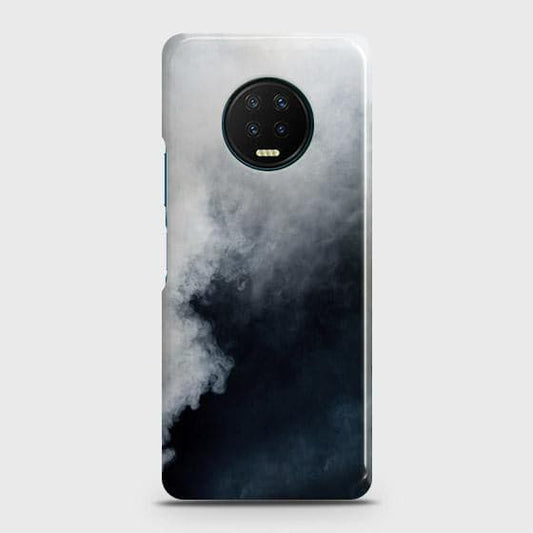 Infinix Note 7 Cover - Matte Finish - Trendy Misty White and Black Marble Printed Hard Case with Life Time Colors Guarantee