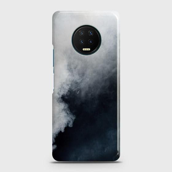 Infinix Note 7 Cover - Matte Finish - Trendy Misty White and Black Marble Printed Hard Case with Life Time Colors Guarantee ( Fast Delivery )