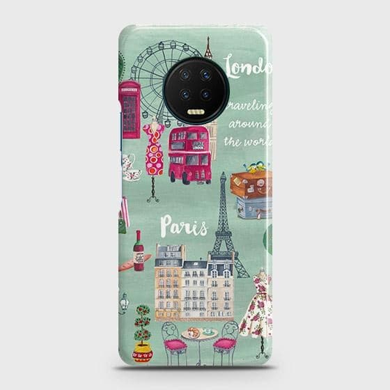 Infinix Note 7 Cover - Matte Finish - London, Paris, New York ModernPrinted Hard Case with Life Time Colors Guarantee