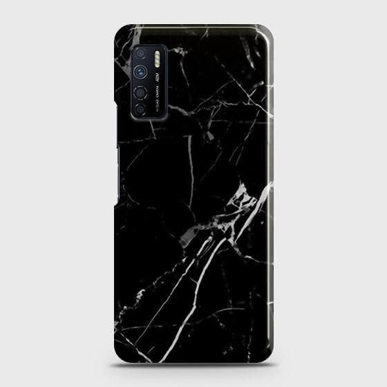 Infinix Note 7 Lite Cover - Black Modern Classic Marble Printed Hard Case with Life Time Colors Guarantee ( b32)