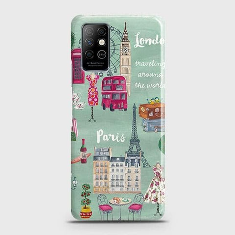 Infinix Note 8 Cover - Matte Finish - London, Paris, New York ModernPrinted Hard Case with Life Time Colors Guarantee