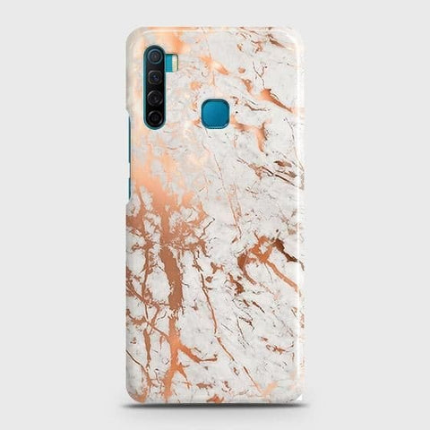 Infinix S5 Cover - In Chic Rose Gold Chrome Style Printed Hard Case with Life Time Colors Guarantee