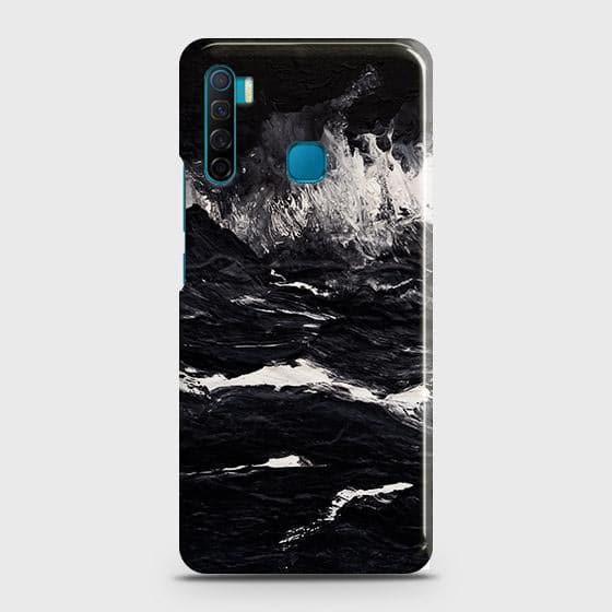 Infinix S5 Cover - Black Ocean Marble Trendy Printed Hard Case with Life Time Colors Guarantee