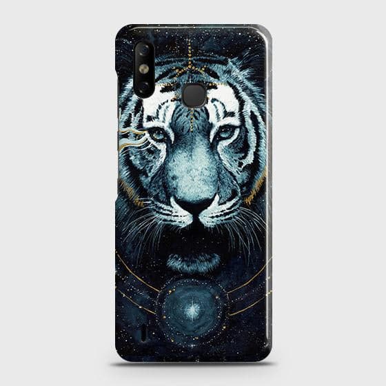 Infinix Smart 4 Cover - Vintage Galaxy Tiger Printed Hard Case with Life Time Colors Guarantee