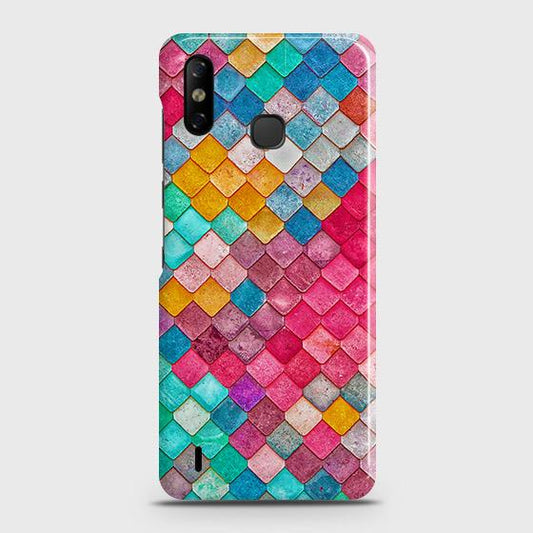 Infinix Smart 4 Cover - Chic Colorful Mermaid Printed Hard Case with Life Time Colors Guarantee