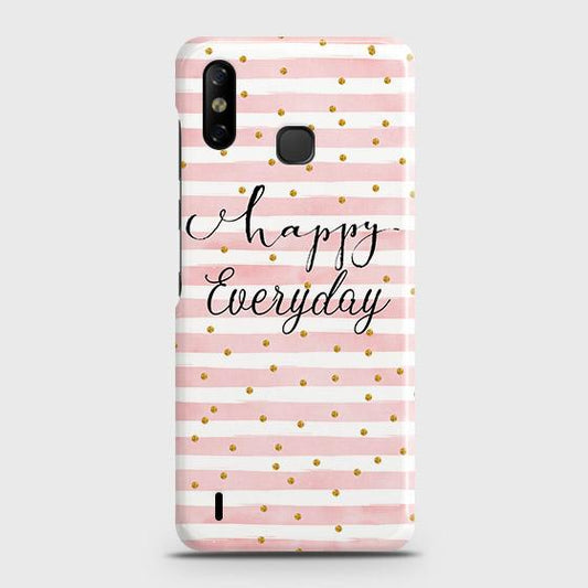 Infinix Smart 4 Cover - Trendy Happy Everyday Printed Hard Case with Life Time Colors Guarantee