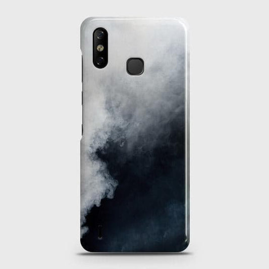 Infinix Smart 4 Cover - Matte Finish - Trendy Misty White and Black Marble Printed Hard Case with Life Time Colors Guarantee