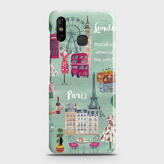 Infinix Smart 4 Cover - Matte Finish - London, Paris, New York ModernPrinted Hard Case with Life Time Colors Guarantee