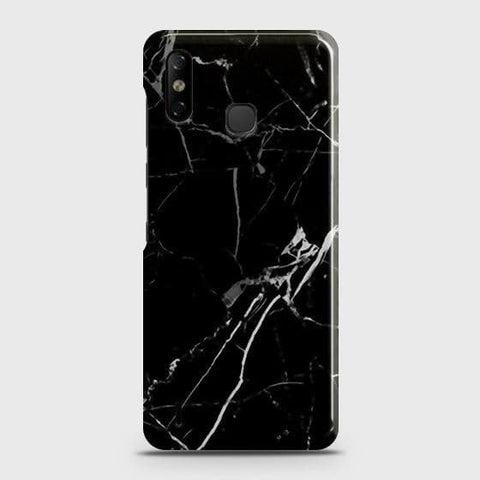 Infinix Smart 4 Cover - Black Modern Classic Marble Printed Hard Case with Life Time Colors Guarantee