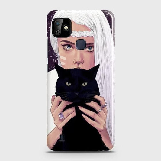 Infinix Smart HD 2021 Cover - Trendy Wild Black Cat Printed Hard Case with Life Time Colors Guarantee