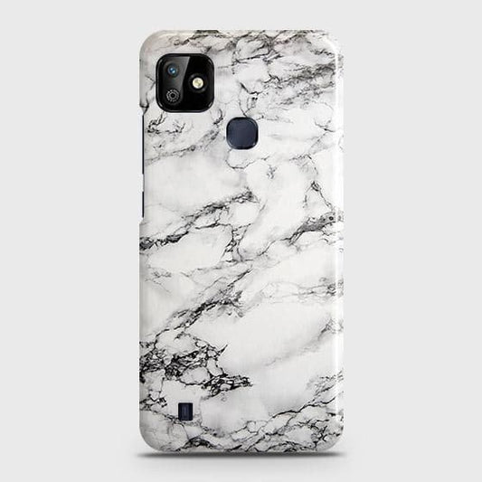 Infinix Smart HD 2021 Cover - Matte Finish - Trendy Mysterious White Marble Printed Hard Case with Life Time Colors Guarantee