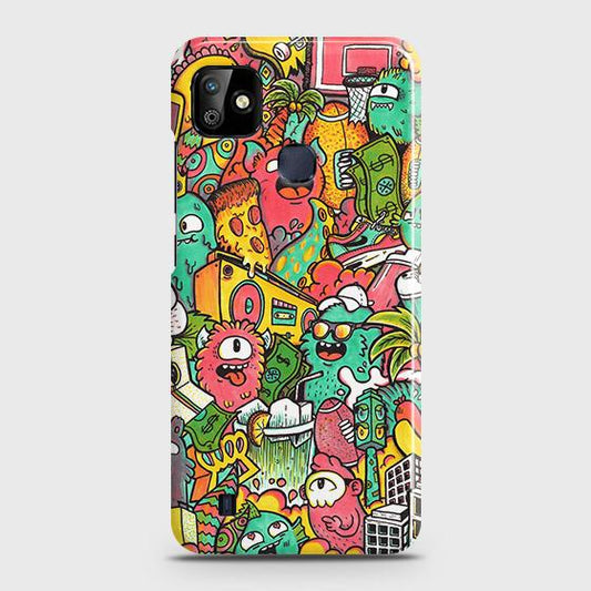 Infinix Smart HD 2021 Cover - Candy Colors Trendy Sticker collage Printed Hard Case with Life Time Colors Guarantee