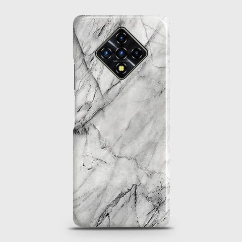 Infinix Zero 8 Cover - Matte Finish - Trendy White Marble Printed Hard Case with Life Time Colors Guarantee