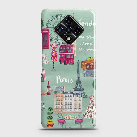Infinix Zero 8 Cover - Matte Finish - London, Paris, New York ModernPrinted Hard Case with Life Time Colors Guarantee ( Fast Delivery )